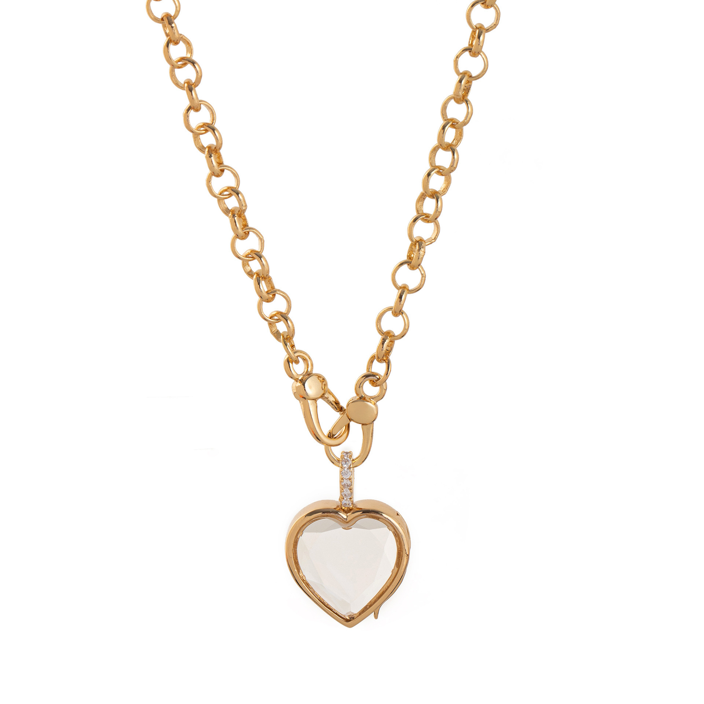 Heart transparent necklace