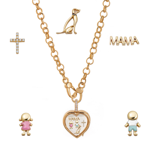 Heart transparent necklace